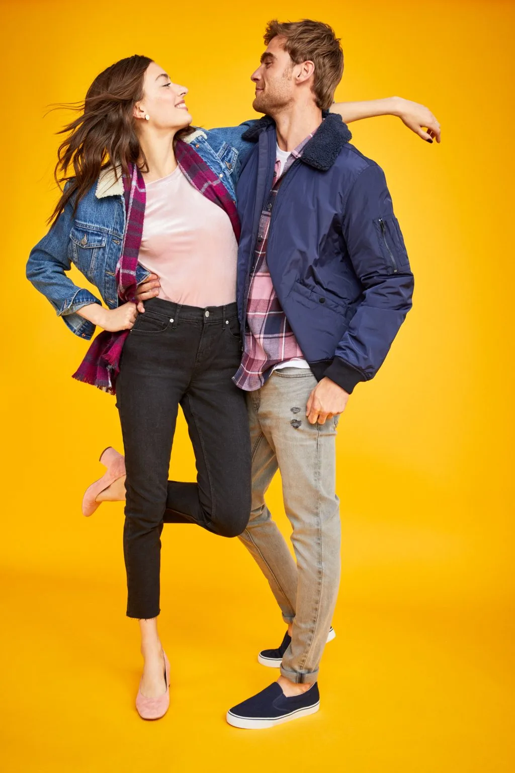 ELLE style calendar quần jeans dáng dài