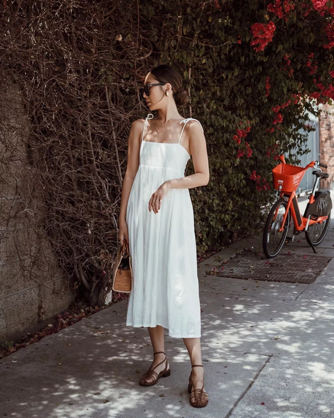 đầm cho dáng hình chữ nhật đầm váy xòe trắng sophia chang