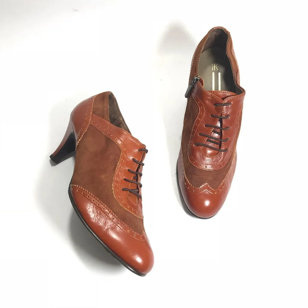 Giày da secondhand màu nâu gạch