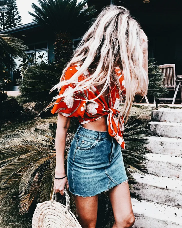 crop top thắt nơ 2