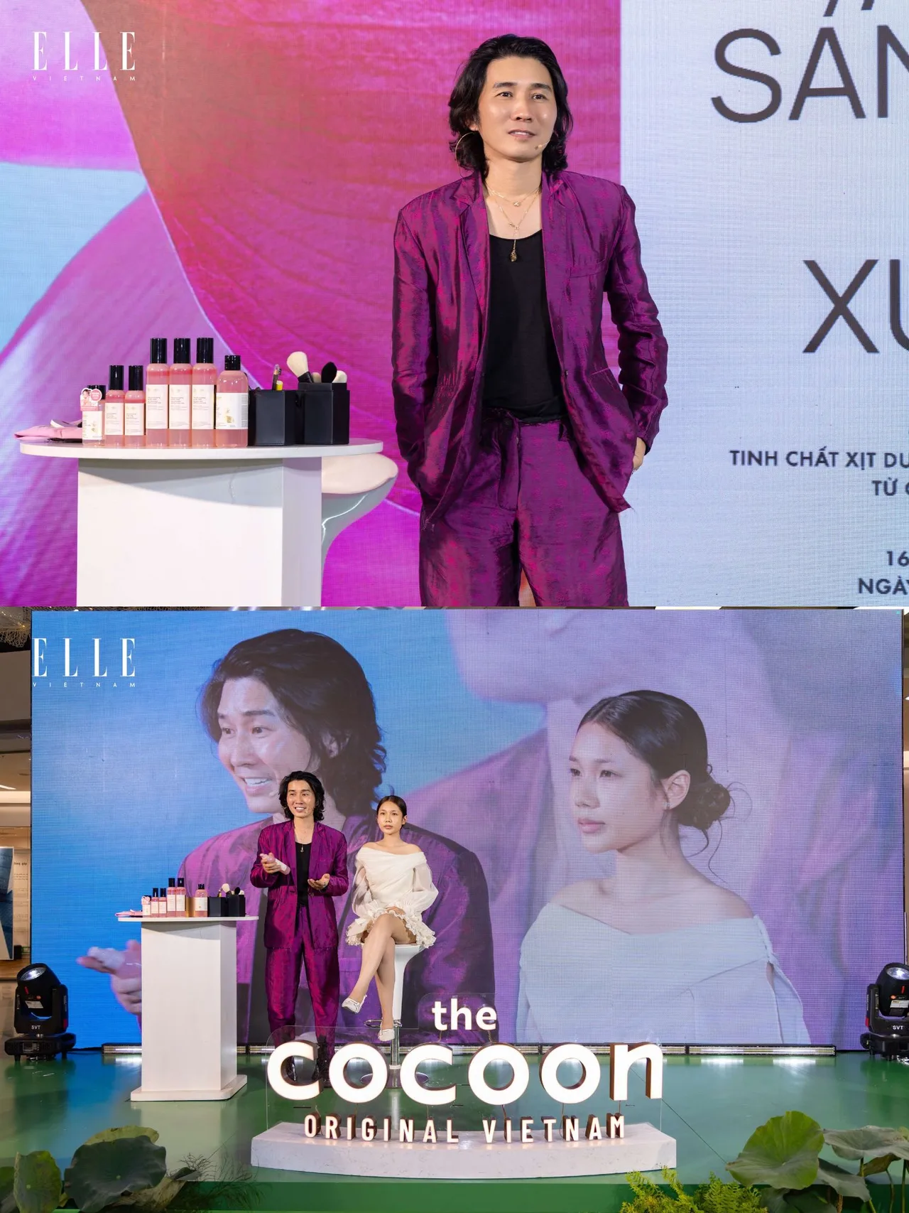 Chuyên gia trang điểm Tùng Châu chia sẻ tại workshop xịt dưỡng Cocoon