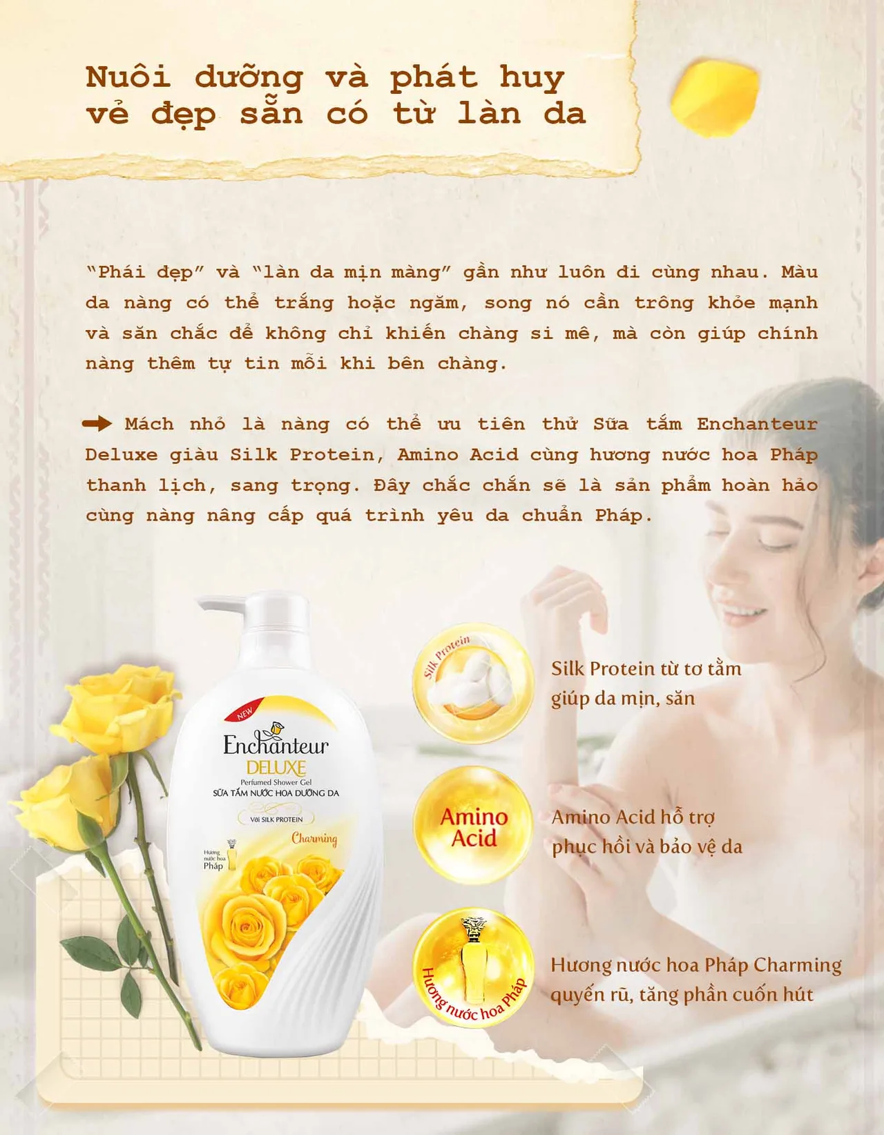 nuôi dưỡng làn da rạng rỡ