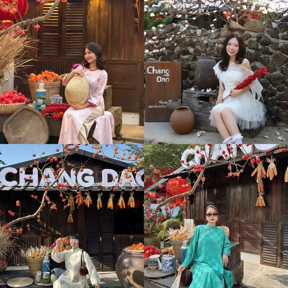 Quán Cà Phê Chang Dao hoài cổ, mộc mạc và đậm chất Tết.