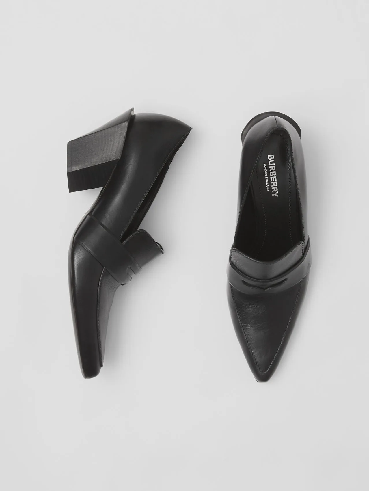 Burberry pointed toe loafers
