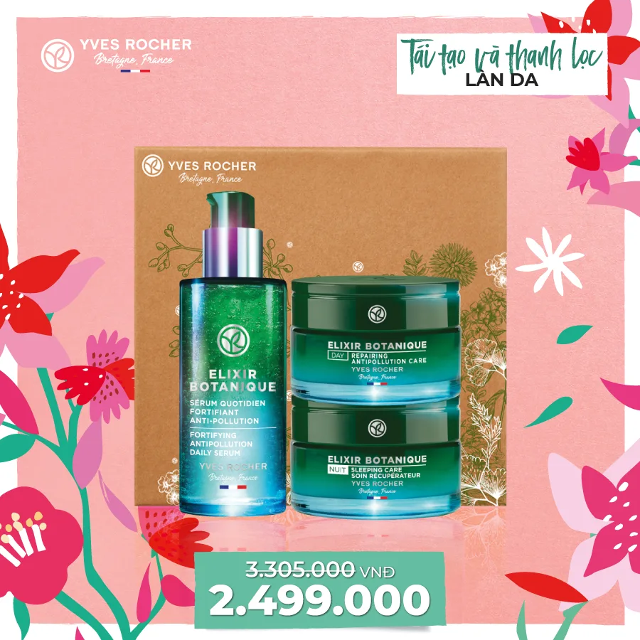 Dòng Elixir Botanique của Yves Rocher cho những làn da chịu tác động bởi ô nhiễm môi trường Dòng Elixir Botanique của Yves Rocher cho những làn da chịu tác động bởi ô nhiễm môi trường