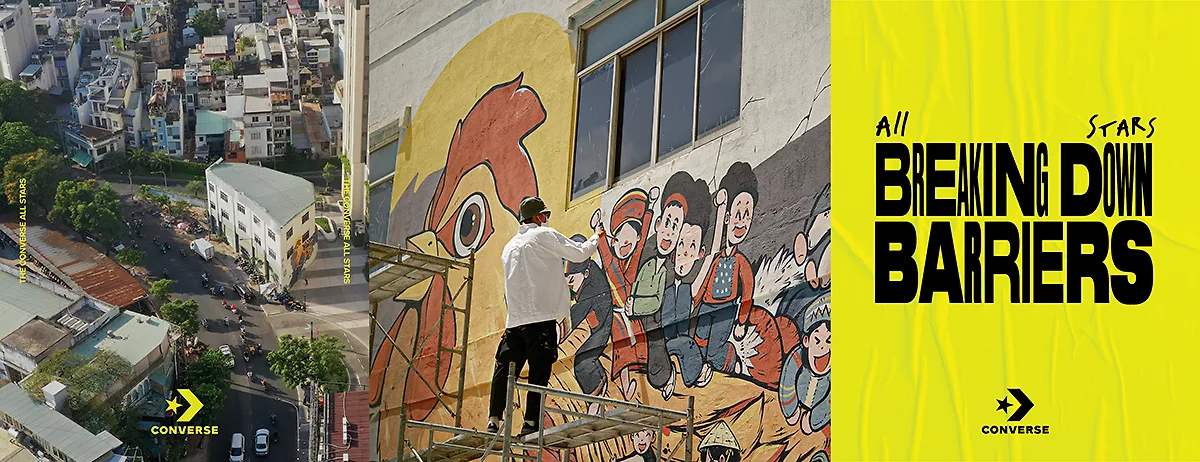 bức tường graffiti converse
