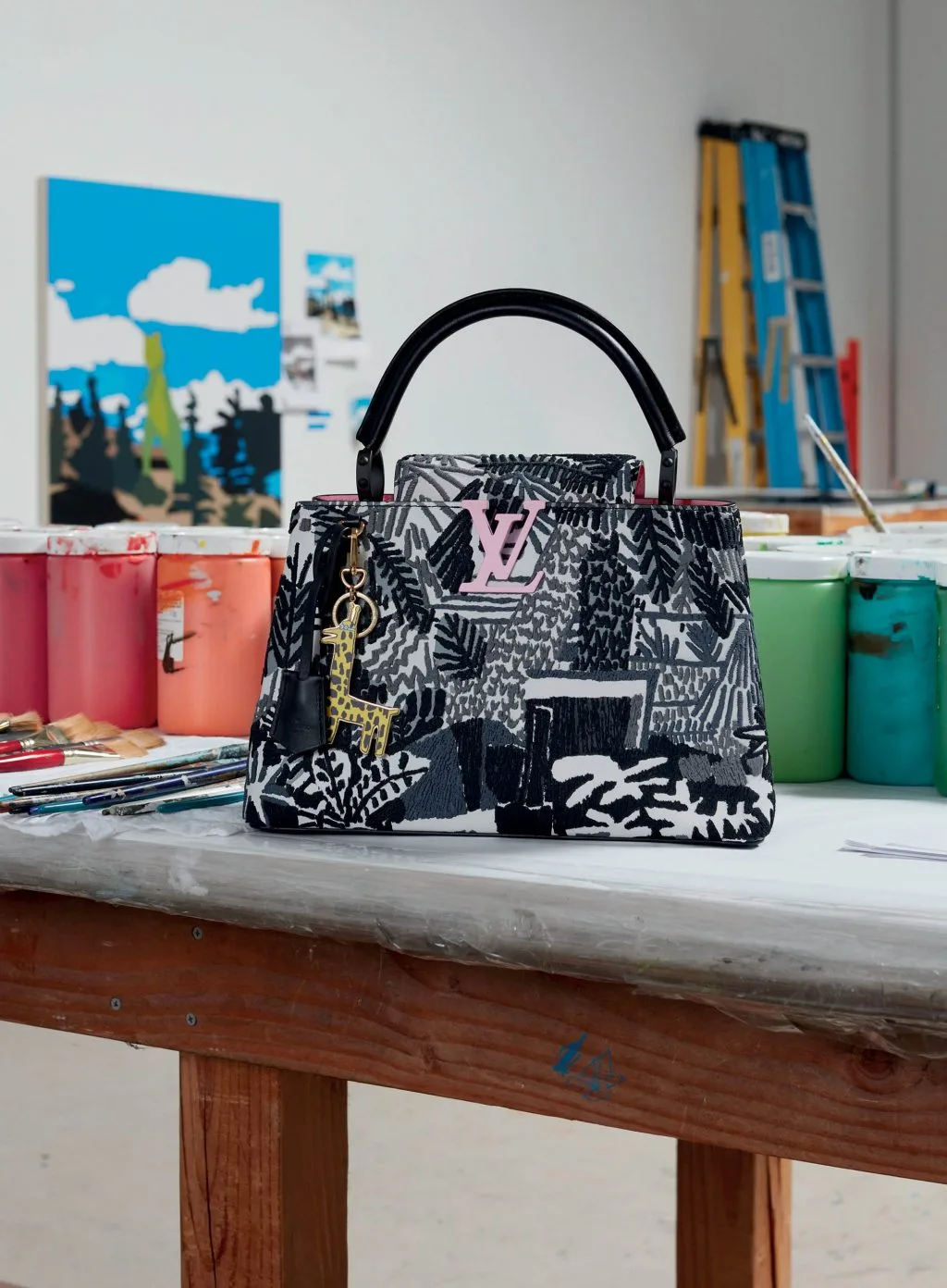 thời trang 3 Túi xách Louis Vuitton Capucines của Jonas Wood