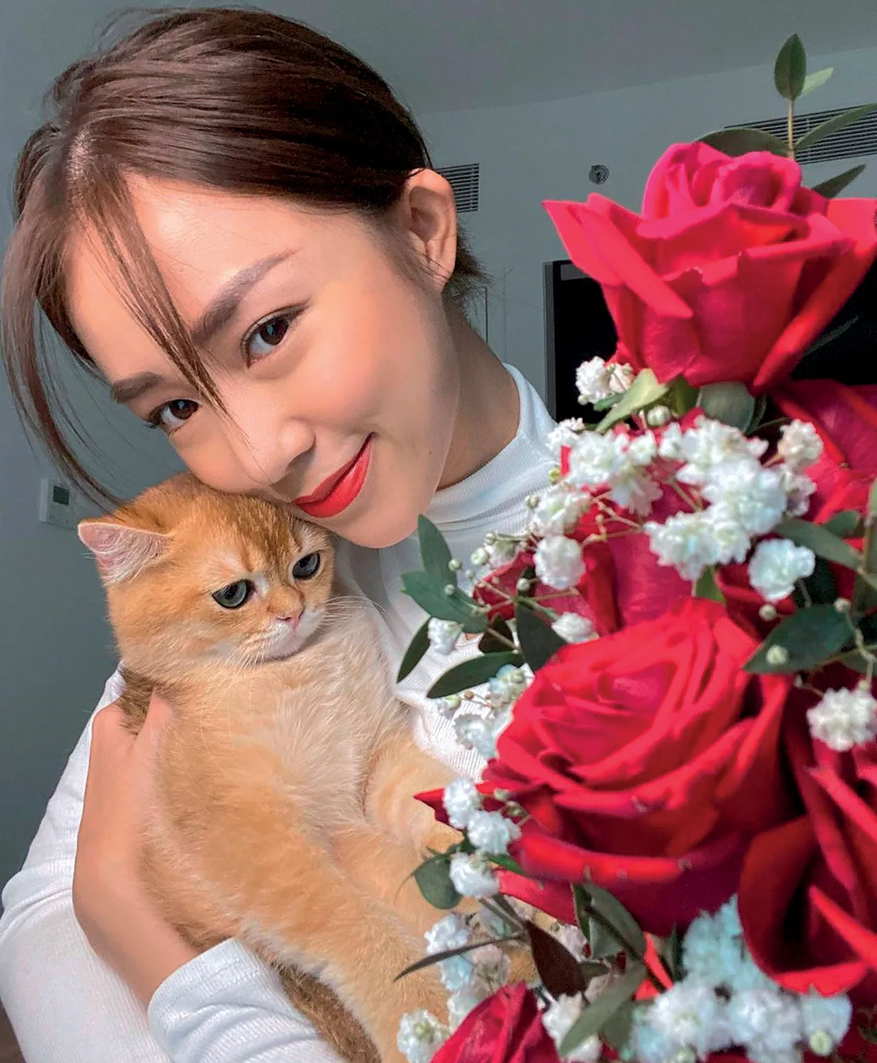 quà Giáng Sinh Salim chụp hình cùng hoa và mèo quà Giáng Sinh Salim chụp hình cùng hoa và mèo