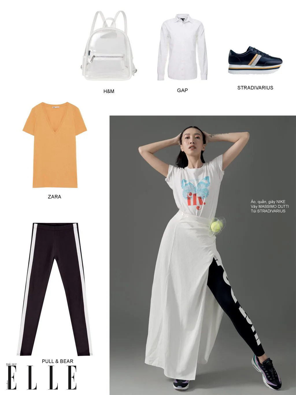 thời trang mùa hè - phong cách thể thao năng động - quần legging và áo sơ mi quấn