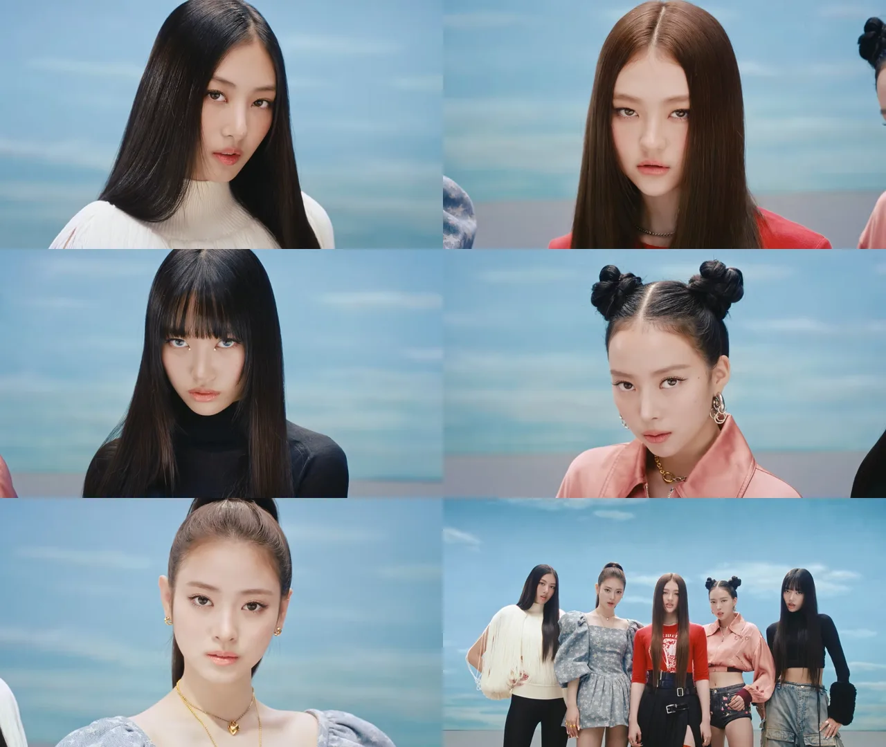 Ảnh 5 thành viên Meovv trong MV Debut