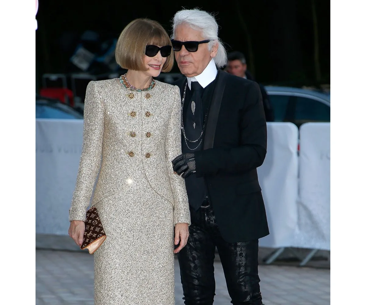 Anna Wintour tóc bob tại lễ khai trương Fondation Louis Vuitton, tháng 10/2014.