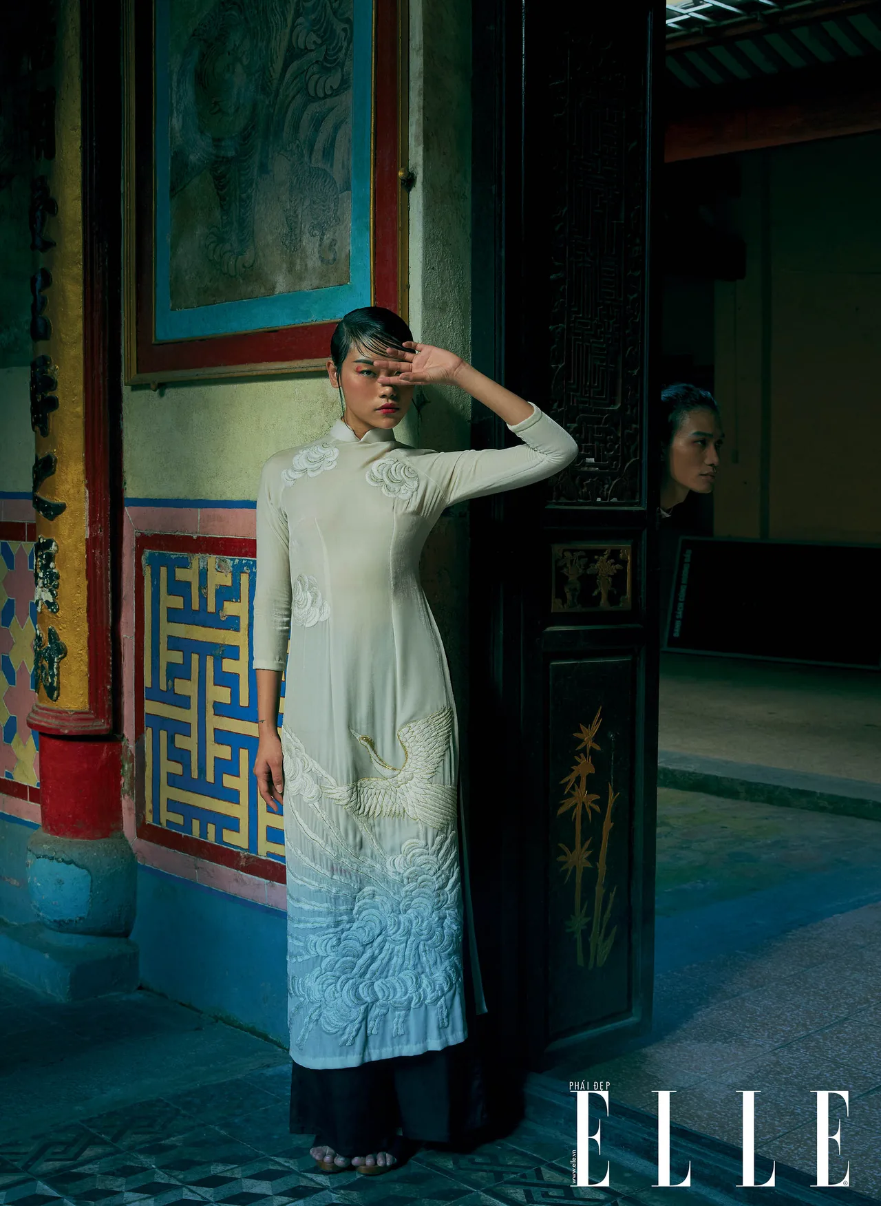 áo dài chim phượng Hà Linh Thu áo dài chim phượng Hà Linh Thu