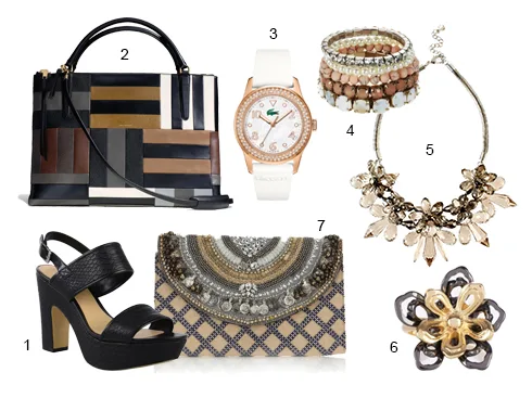 1.Charles & Keith - 2.Coach - 3.Lacoste - 4.Accessorize - 5.Coast - 6.Karen Millen - 7.Accessorize