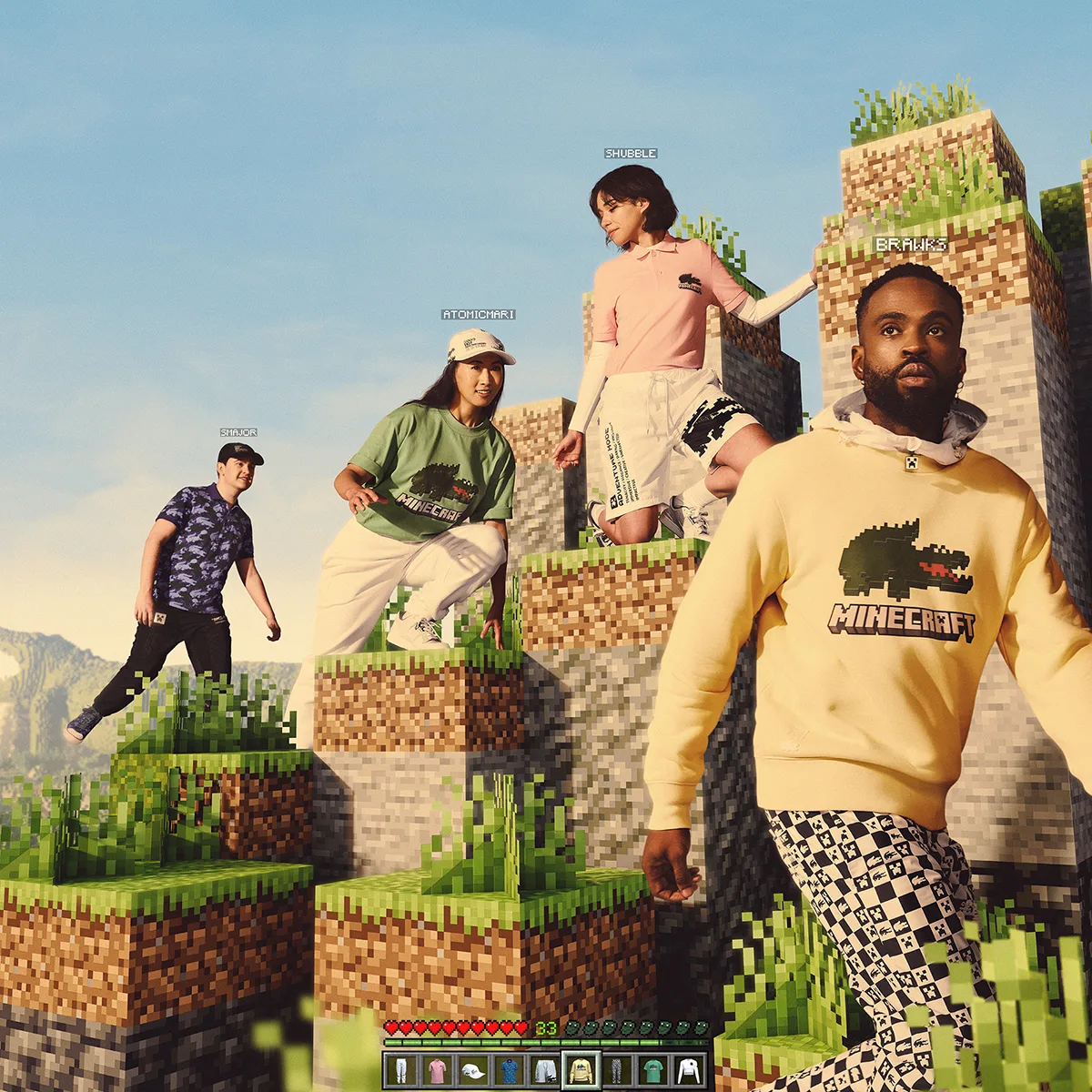 thời trang kết hợp với tựa game Minecraft