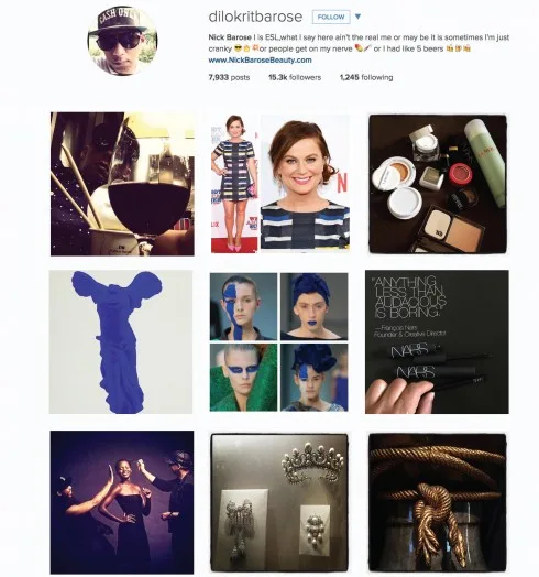 Instagram của Nick Barose Nick Barose instagram