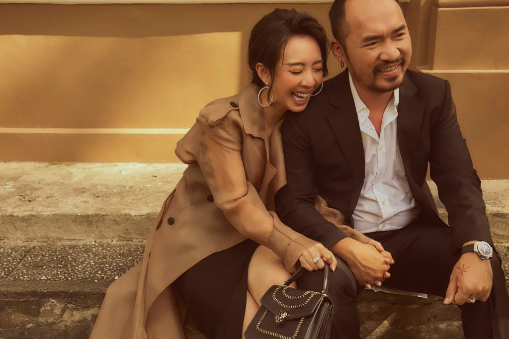 Thu Trang rang rỡ bên Tiến Luật Thu Trang rang rỡ bên Tiến Luật