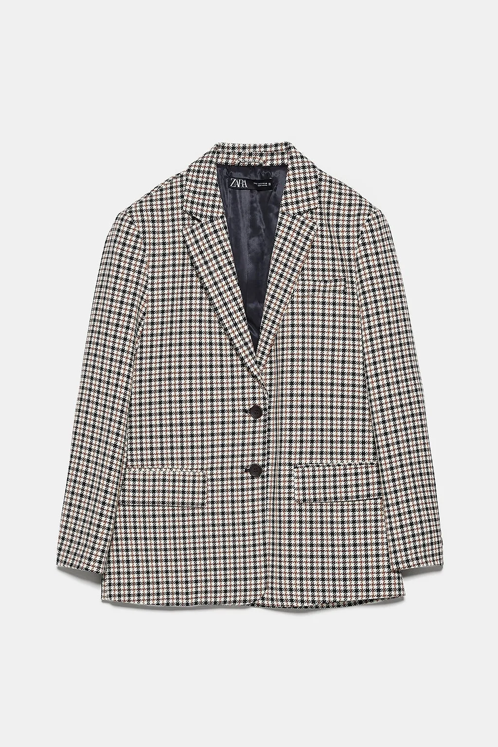 blazer ZARA hoạ tiết houndstooth