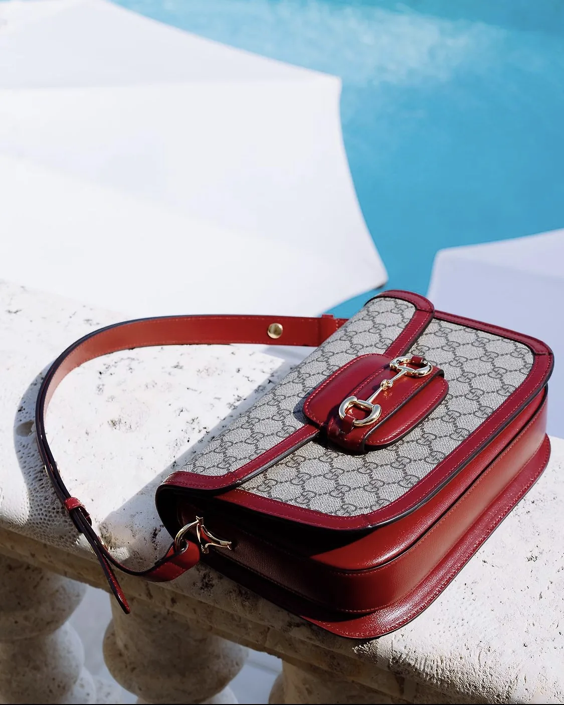 gucci 1955 horsebit canvas with red details purseblog