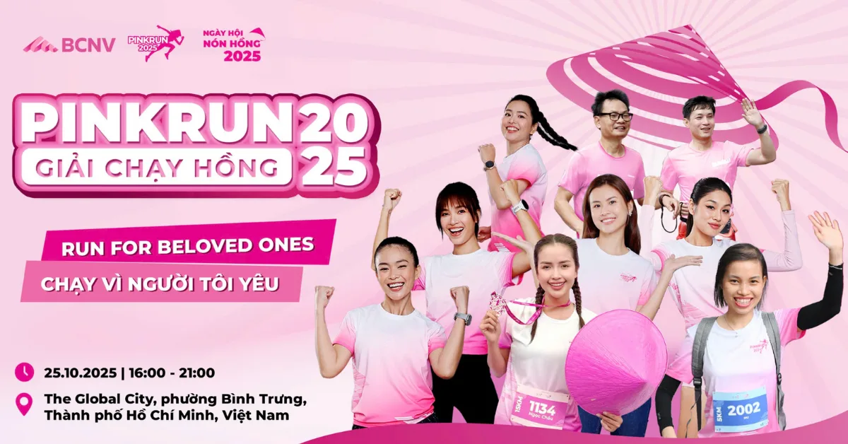Poster giải Chạy Hồng 2025 - "Pink Run"