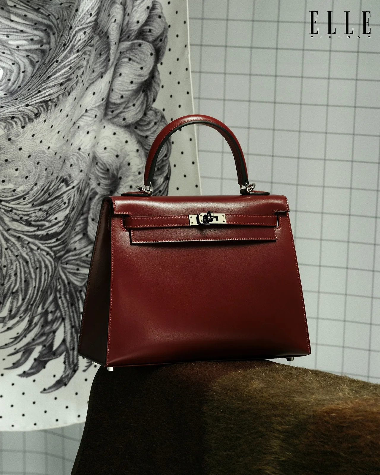Hermès Kelly màu nâu sang trọng