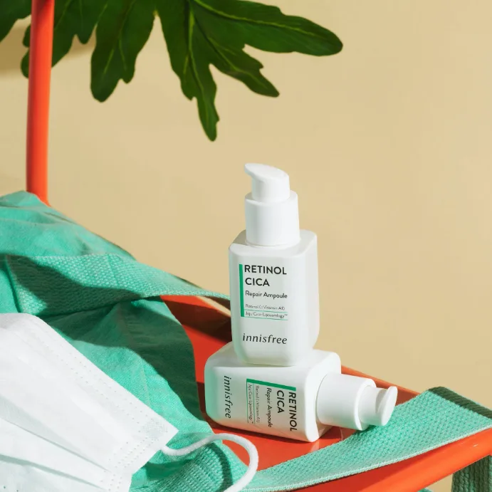 Retinol Cica Repair Ampoule từ innisfree là dòng sản phẩm kết hợp retinol tinh khiết và cica, mang đến hiệu quả phục hồi nhanh chóng ngay cả cho da nhạy cảm. Retinol Cica Repair Ampoule từ innisfree là dòng sản phẩm kết hợp retinol tinh khiết và cica, mang đến hiệu quả phục hồi nhanh chóng ngay cả cho da nhạy cảm.