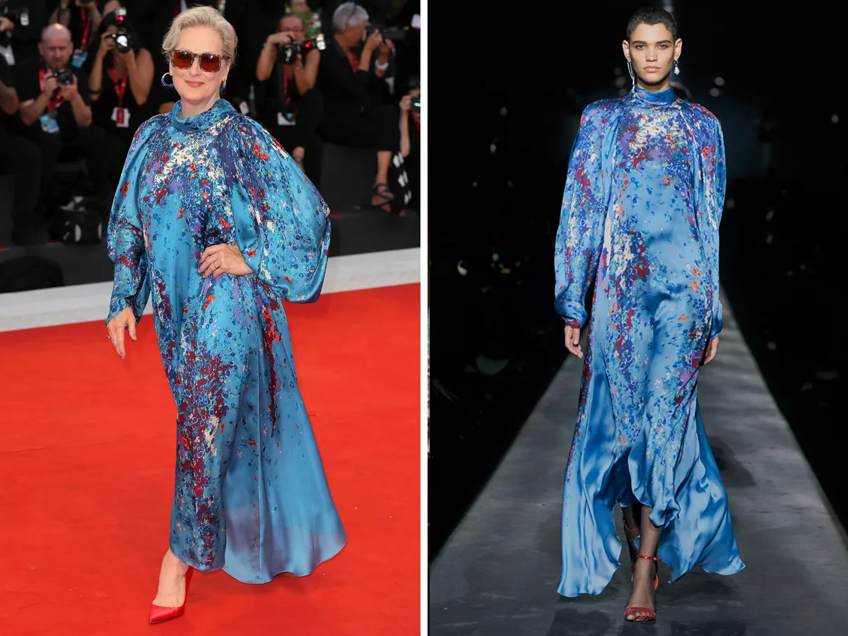 Meryl Streep diện đầm voan hoa Givenchy tại LHP Venice 2019
