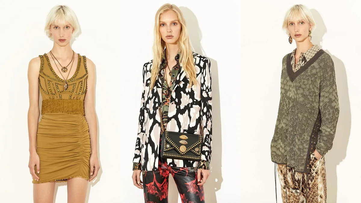 Roberto Cavalli thiết kế trang phục da rắn