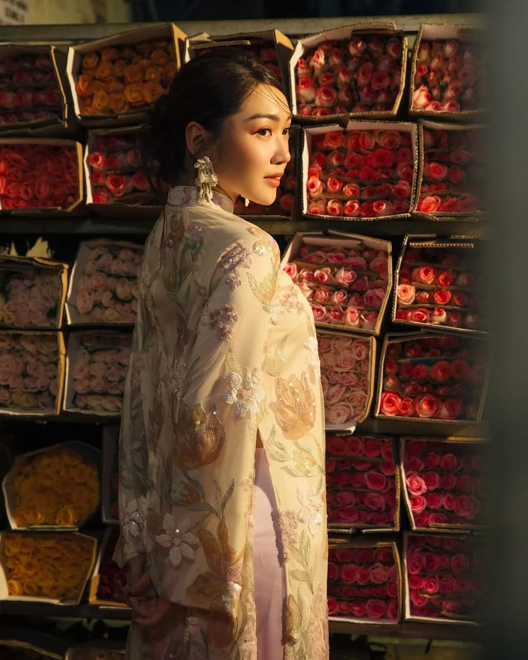 Áo dài kim sa pastel