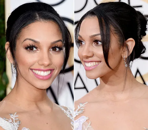 Diễn viên Corinne Foxx - con gái tài tử Jamie Foxx được nhận danh hiệu Người đẹp Quả cầu vàng 2016.