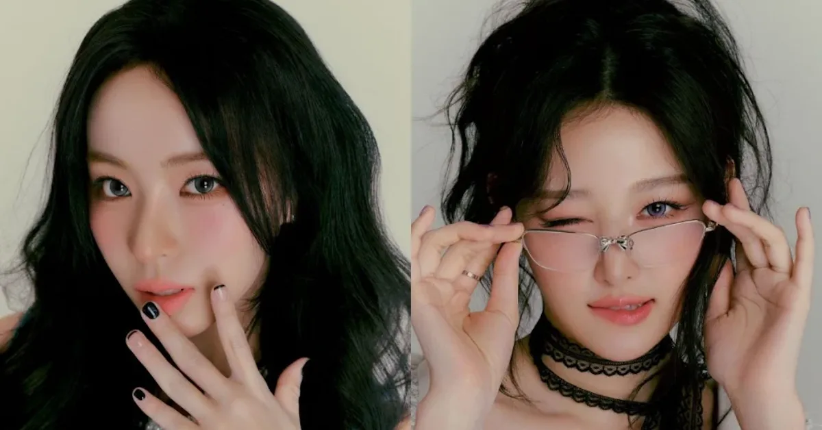 Hai thành viên SAY MY NAME với phong cách trang điểm nhẹ nhàng và biểu cảm tươi tắn trong teaser &Our Vibe.