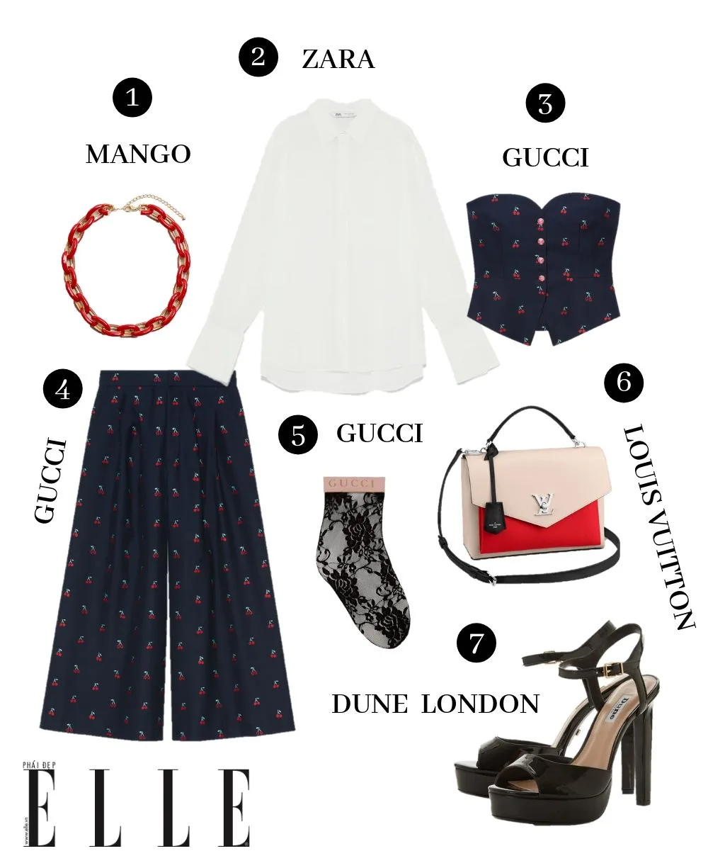 elle style calendar giày cao gót corset