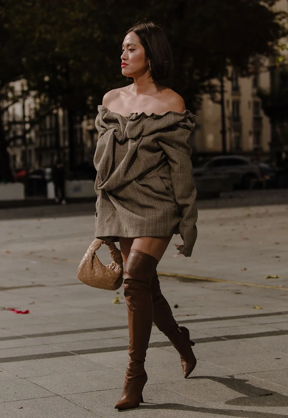 high knee boots màu nâu thời trang