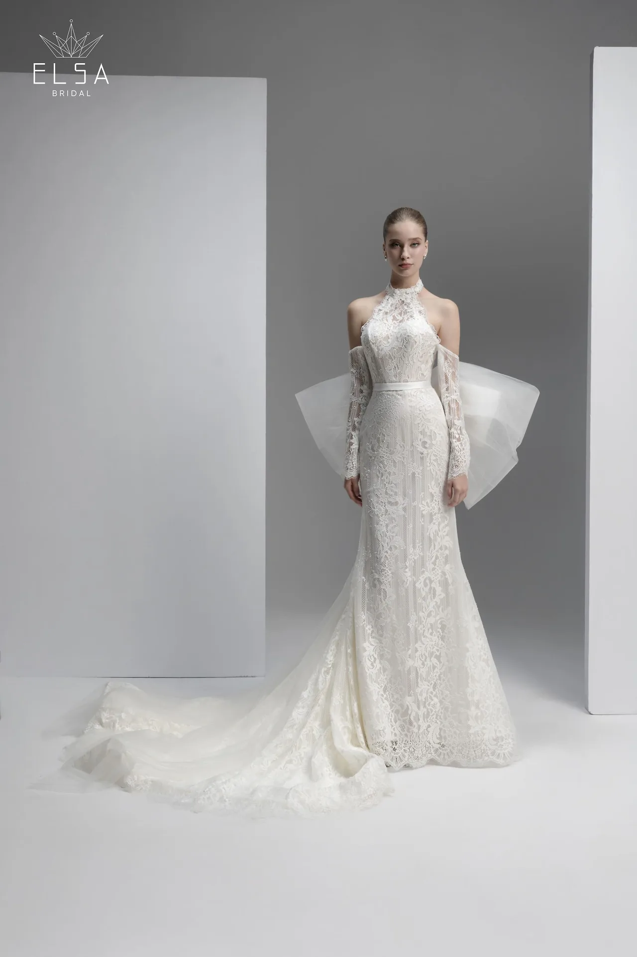 Elsa Bridal váy cưới phối nơ 
