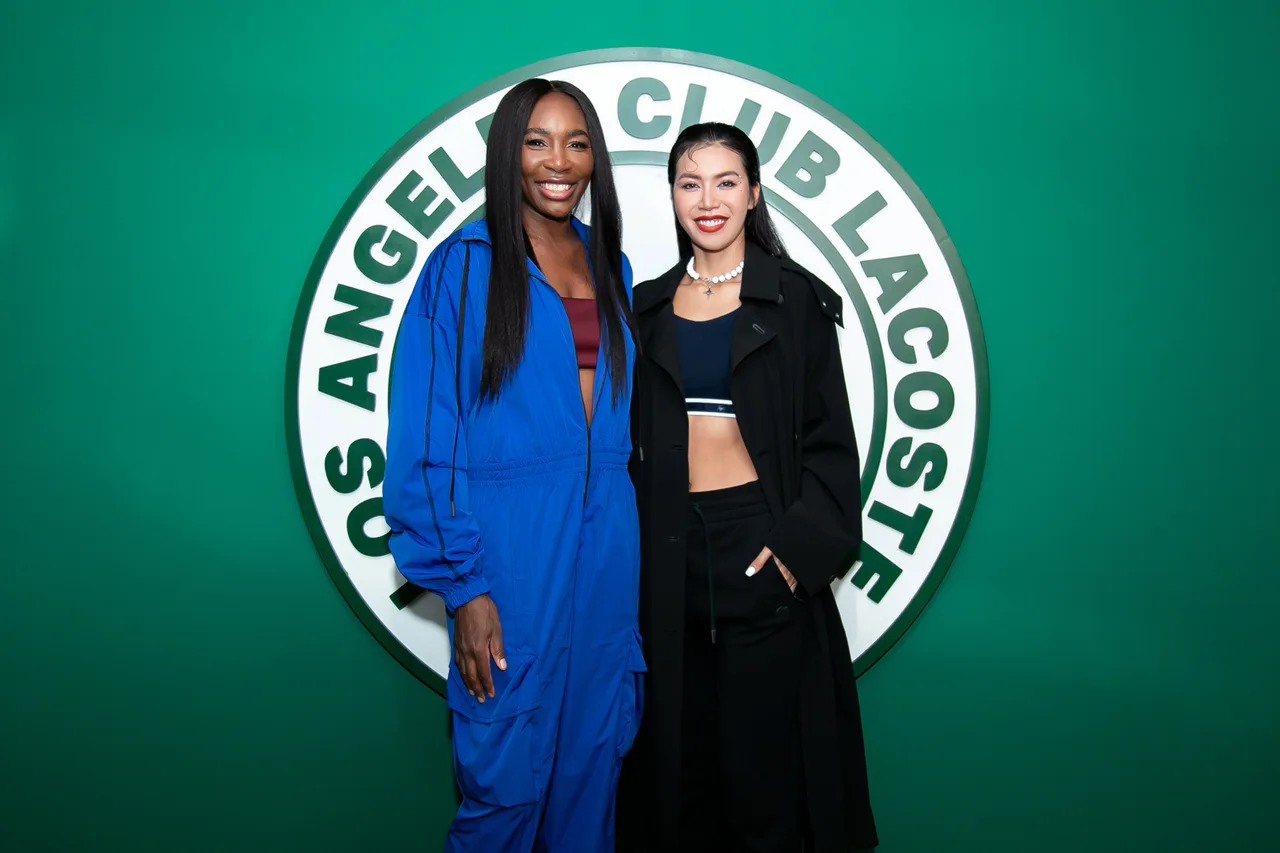 Minh Tú và Venus Williams trong sự kiện LA Lacoste Club