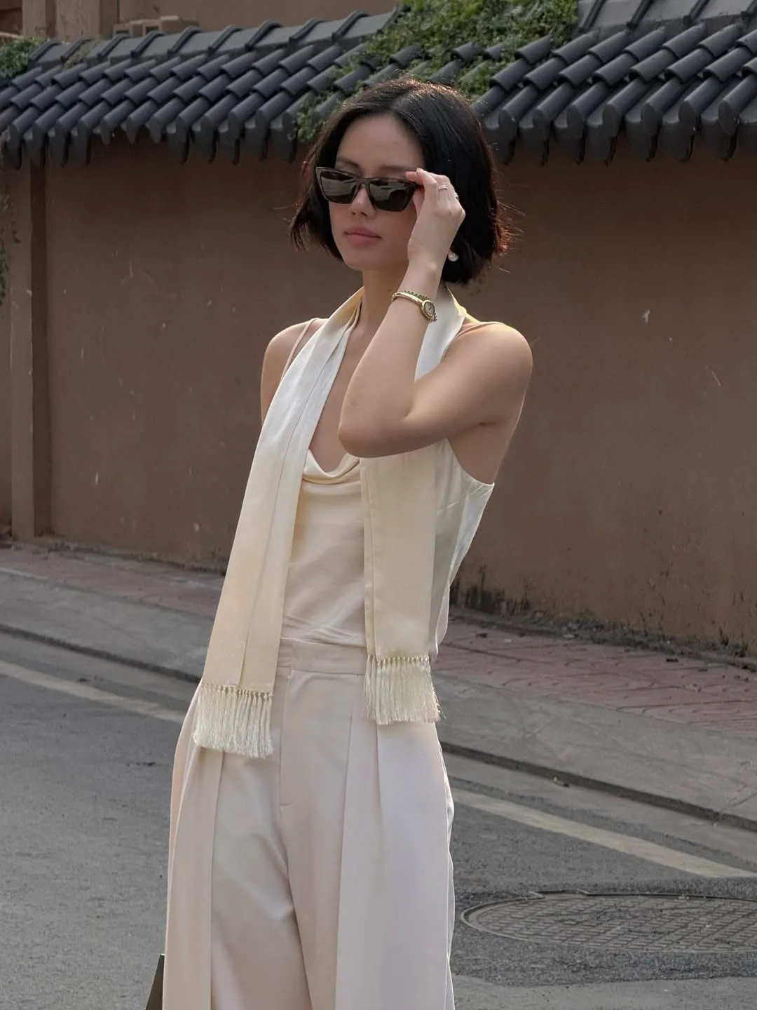 khăn màu be