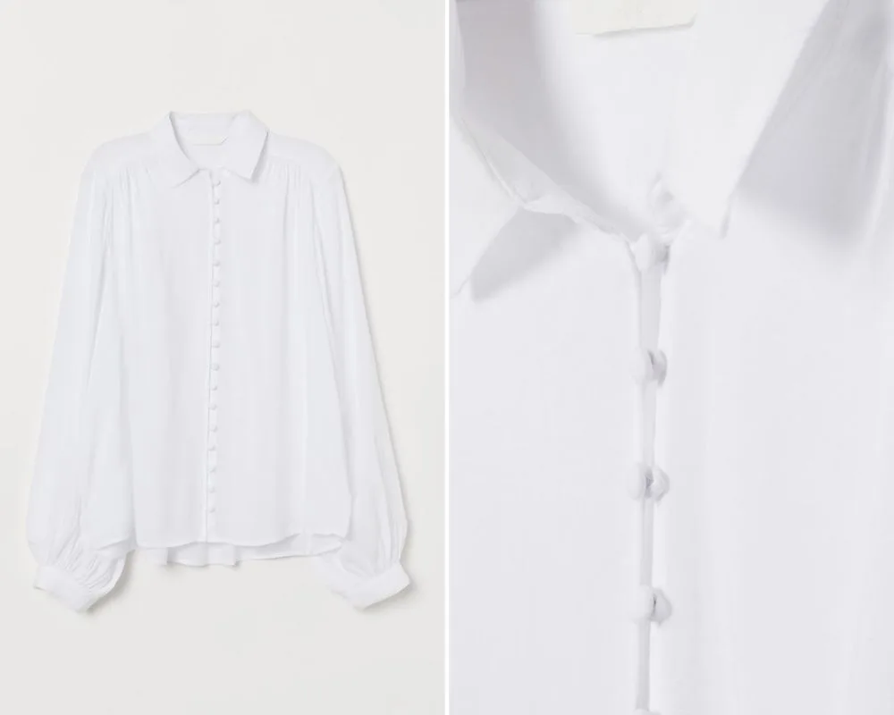 sơmi trắng blouse