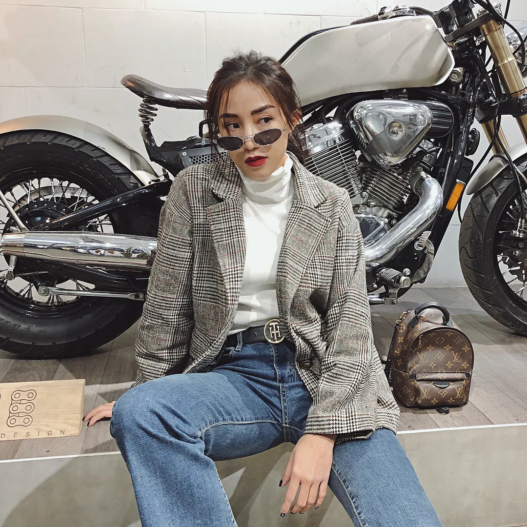 Áo khoác blazer kẻ caro 11 Áo khoác blazer kẻ caro 11
