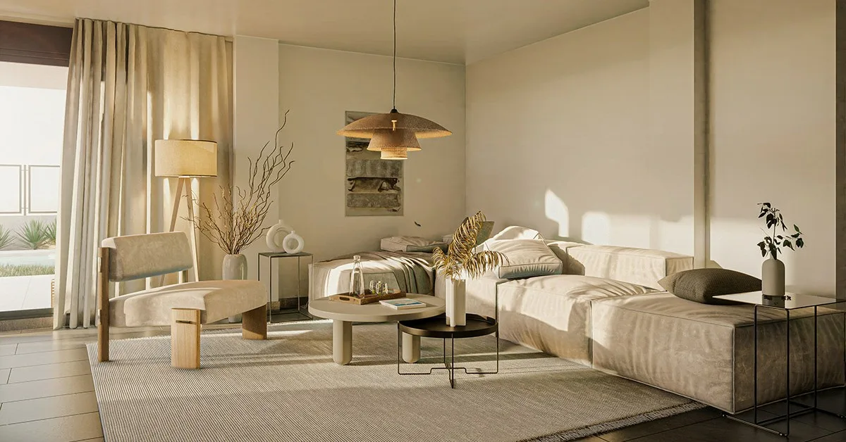sofa phòng khách đón ánh sáng tự nhiên
