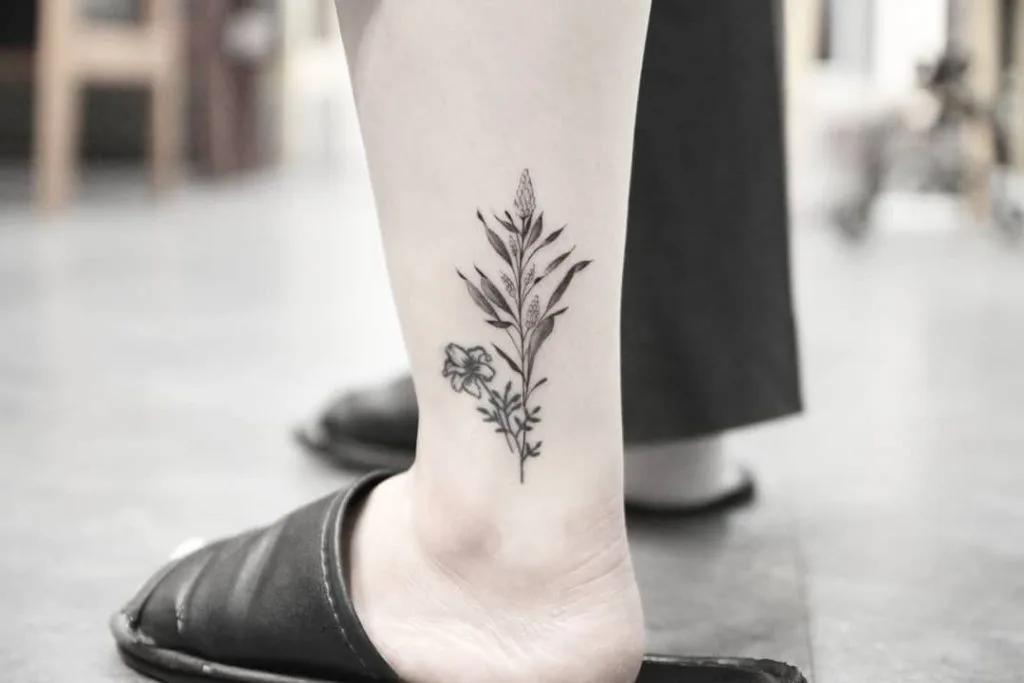 hình xăm cổ chân 34 hình xăm cổ chân 34