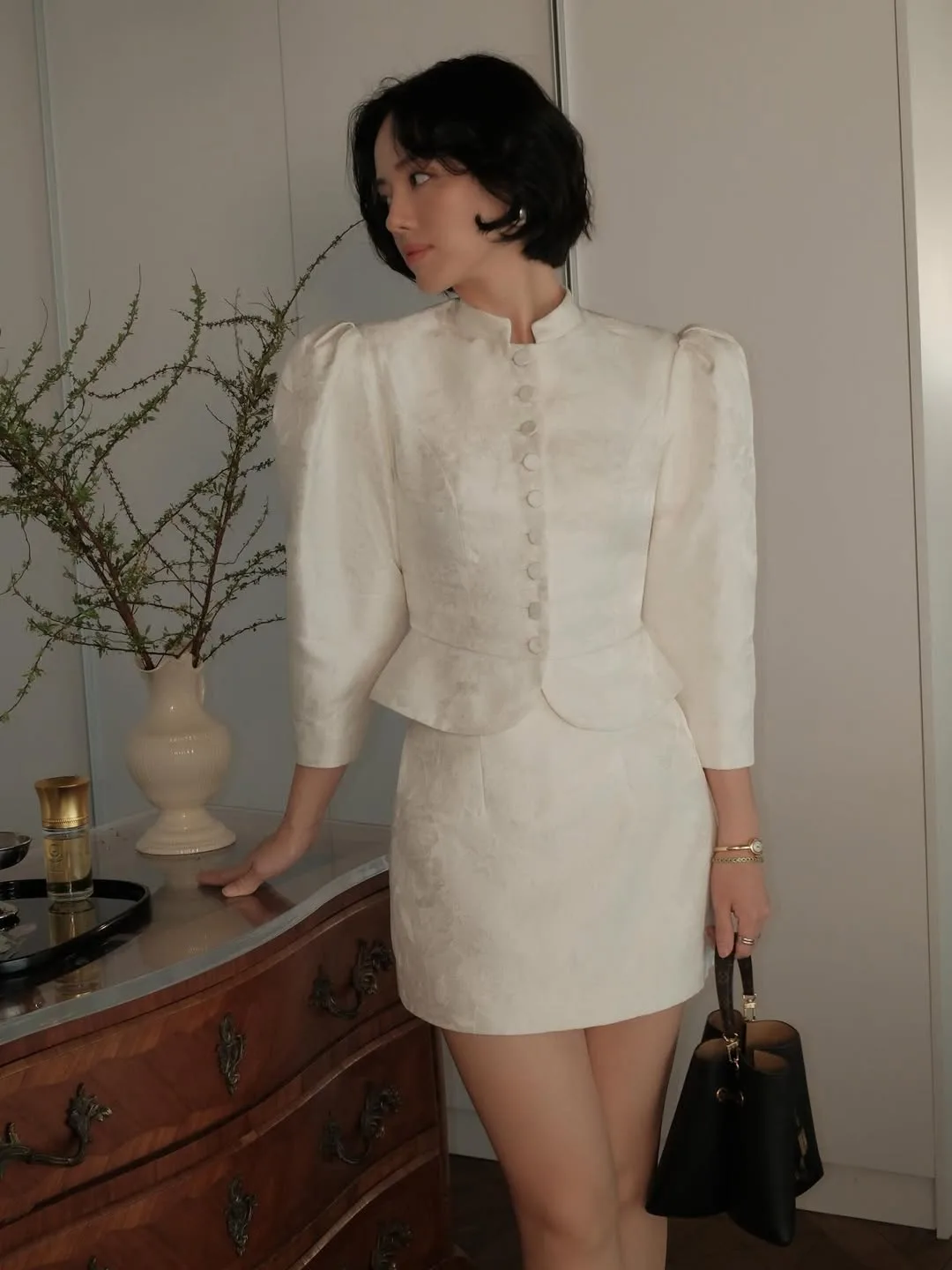set đồ vải gấm