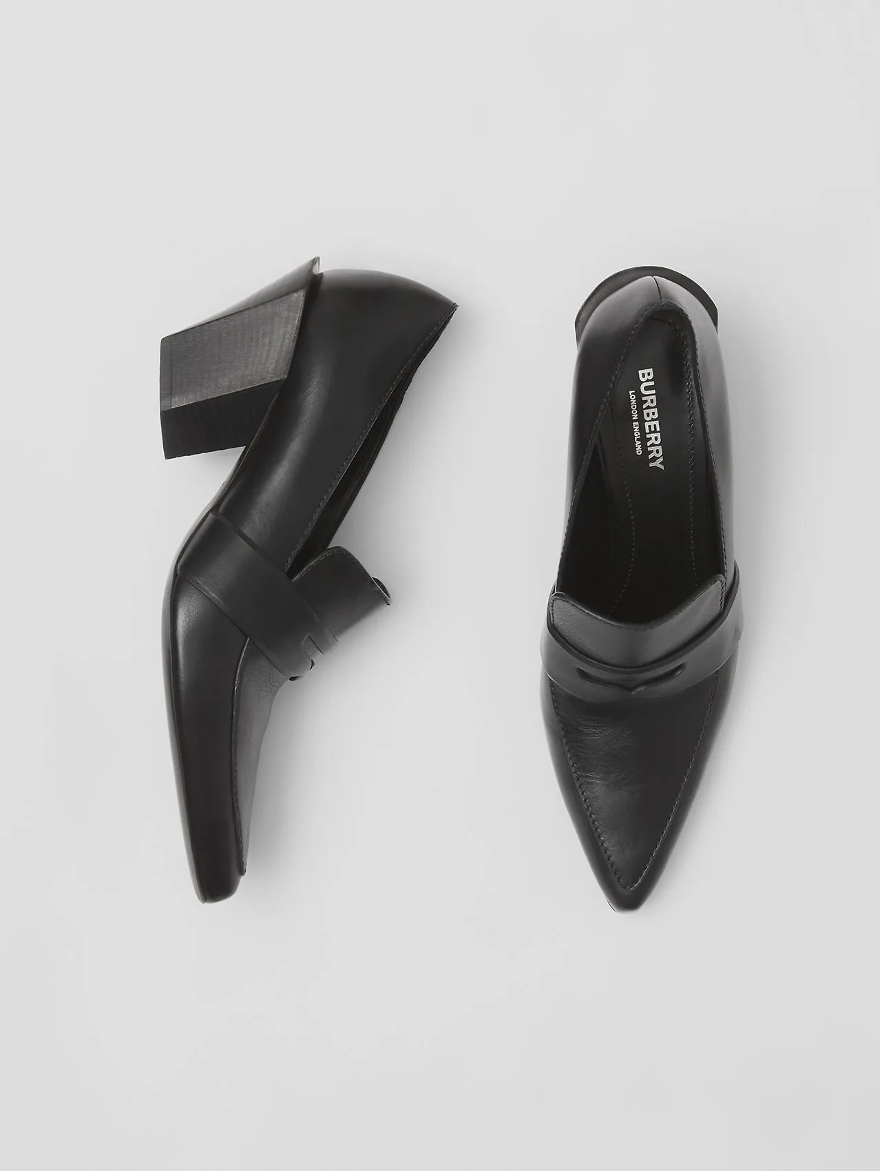 Burberry pointed toe loafers