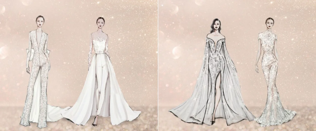 Thiết kế váy cưới pantsuit, jumpsuit, áo choàng và crop top của NTK Lê Thanh Hoà