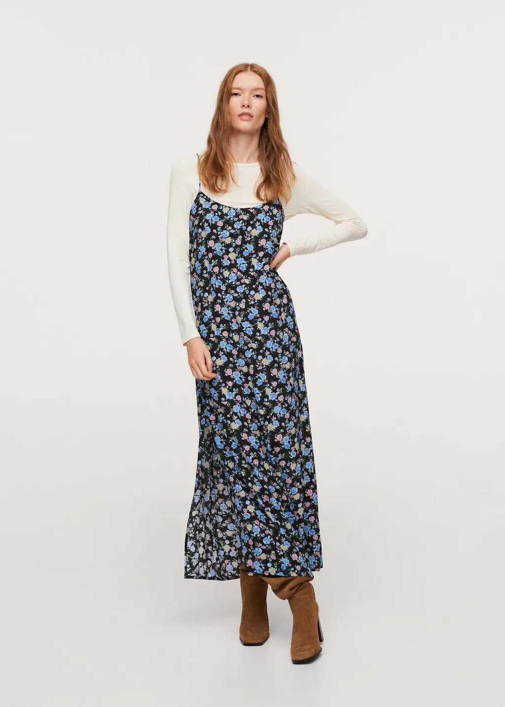 flowy printed dress