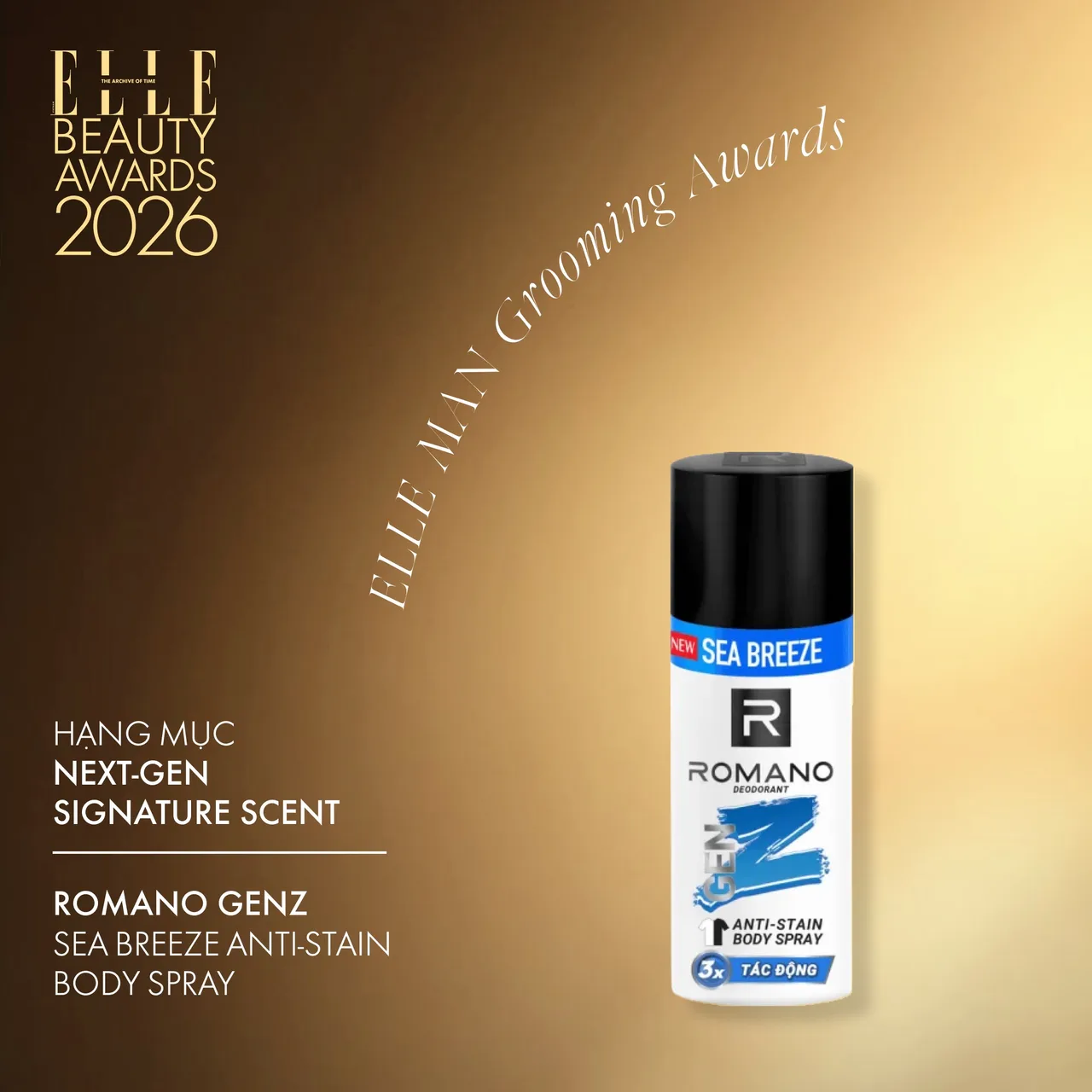 Romano Gen Z Sea Breeze Anti-Stain Body Spray