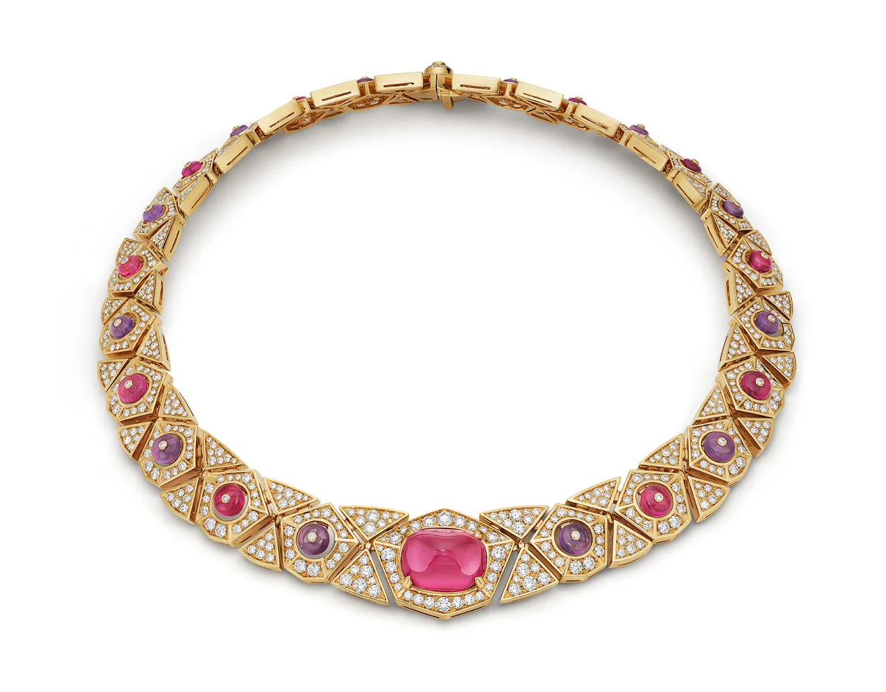 vòng cổ đính ruby Bvlgari