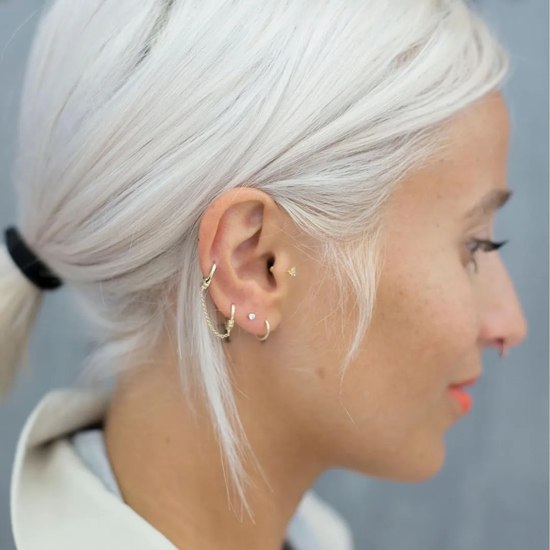 khuyên tai dây sợi chỉ helix maria tash