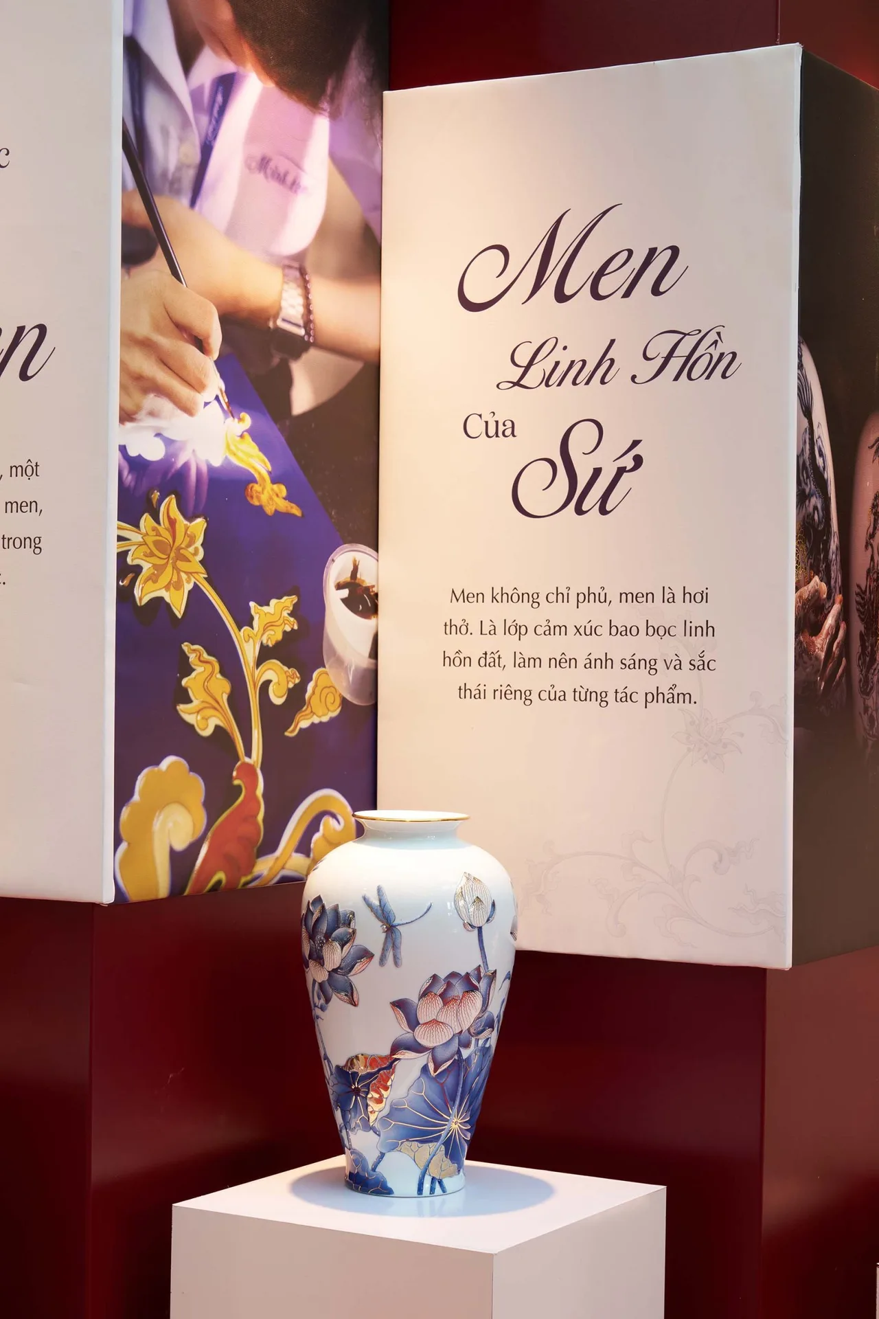 chạm sắc tinh hoa sen