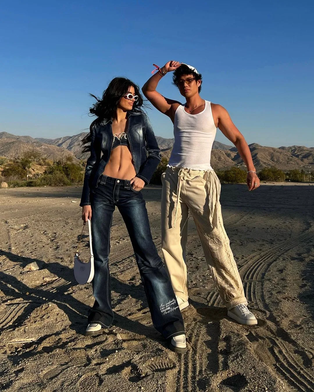 set đồ denim ở Coachella