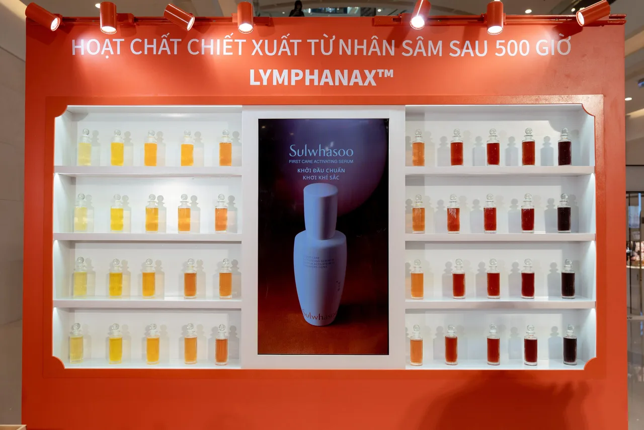 nơi trưng bày chiết xuất nhân sâm sulwhasoo