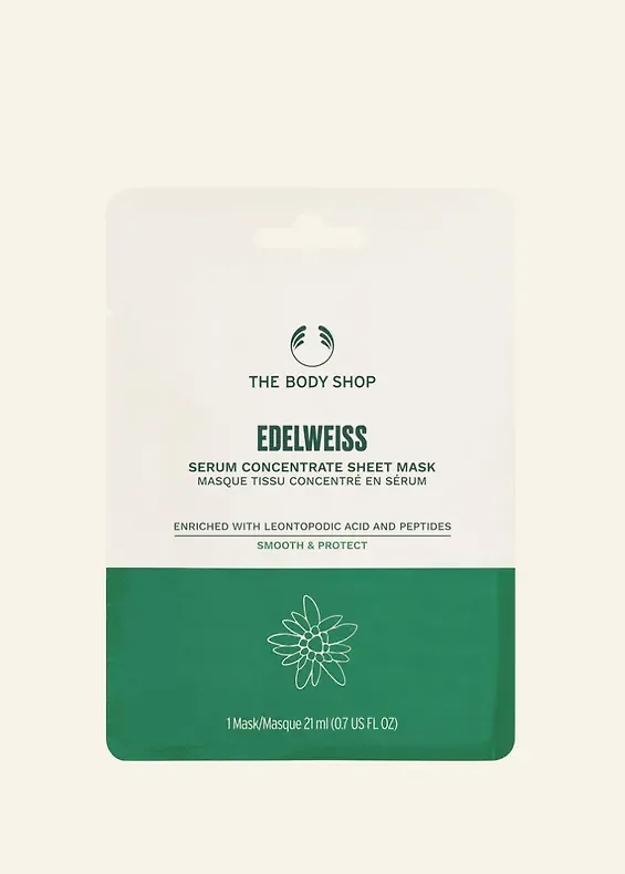 Mặt nạ giấy The Body Shop Edelweiss Serum Concentrate Sheet Mask.
